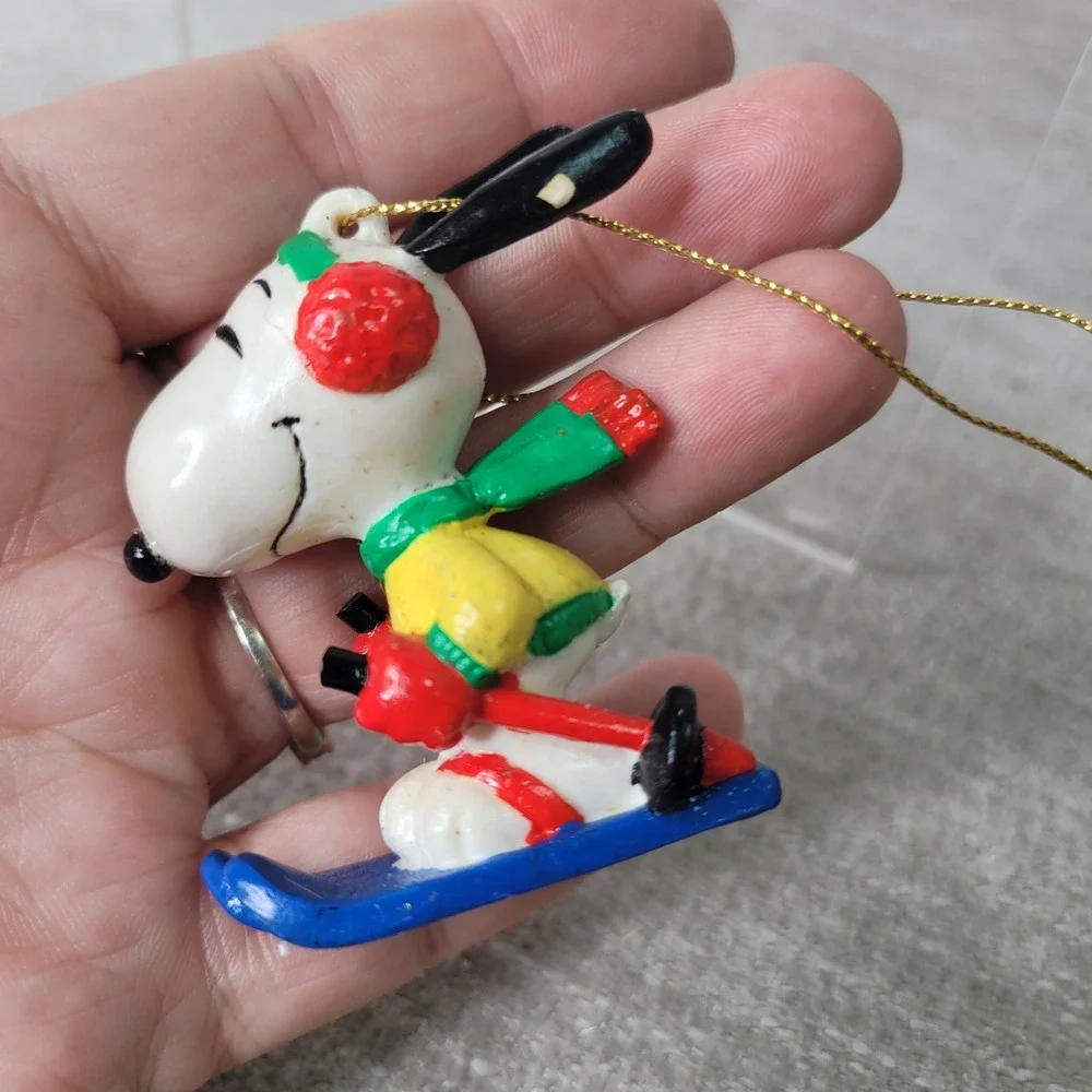 Vintage Peanuts Snoopy Charlie Brown Christmas Ornament 5pc Kurt Adler Figurine